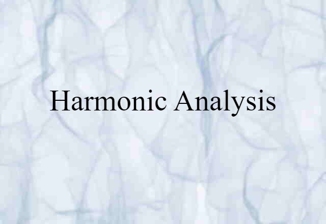 harmonic analysis