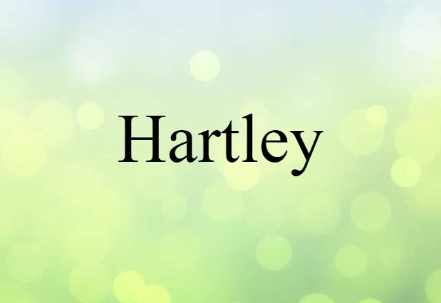 Hartley (noun) Definition, Meaning & Examples