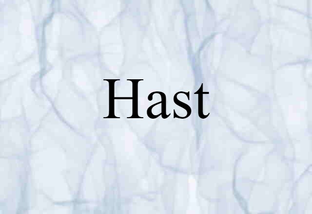 Hast (noun) Definition, Meaning & Examples