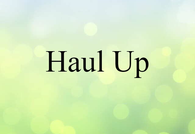 Haul Up (noun) Definition, Meaning & Examples