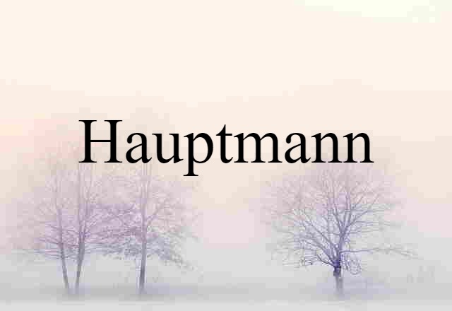 Hauptmann