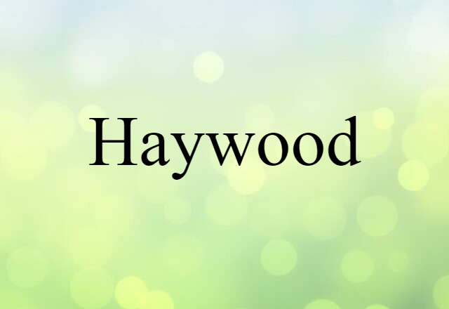 Haywood (noun) Definition, Meaning & Examples