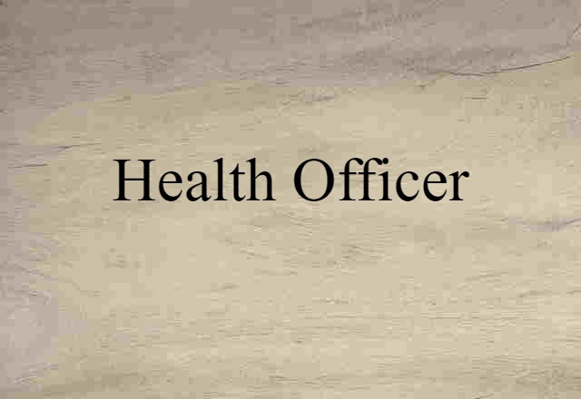 health officer