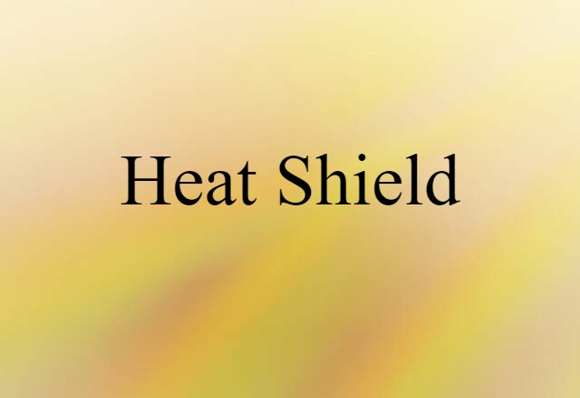 Heat Shield (noun) Definition, Meaning & Examples