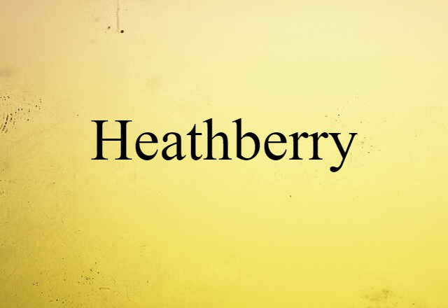 Heathberry (noun) Definition, Meaning & Examples