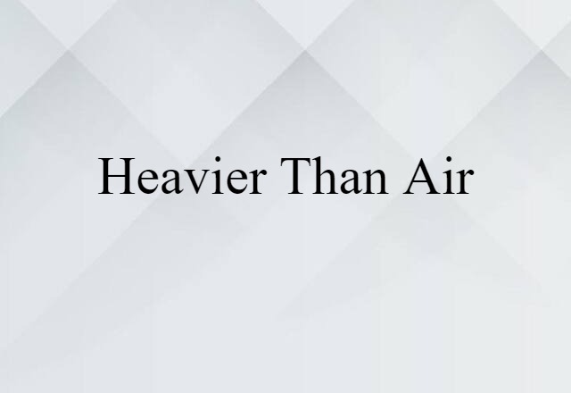 heavier-than-air