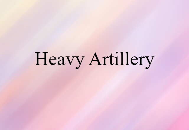 Heavy Artillery (noun) Definition, Meaning & Examples