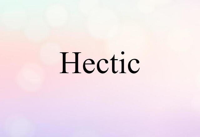 Hectic (noun) Definition, Meaning & Examples