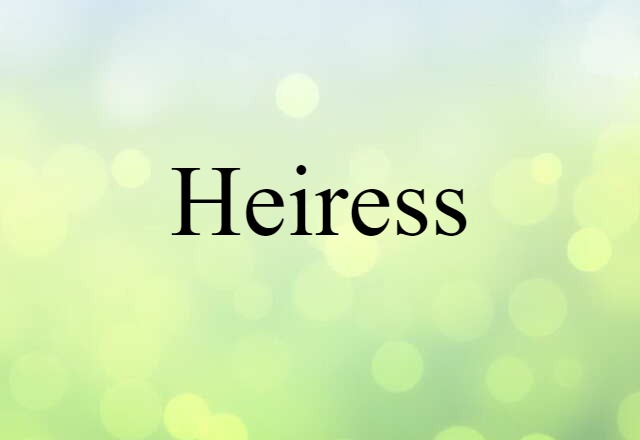 Heiress (noun) Definition, Meaning & Examples