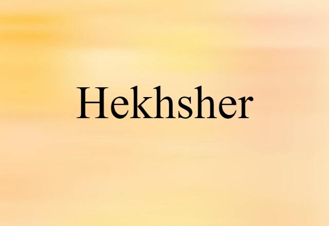 hekhsher