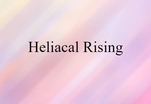 heliacal rising