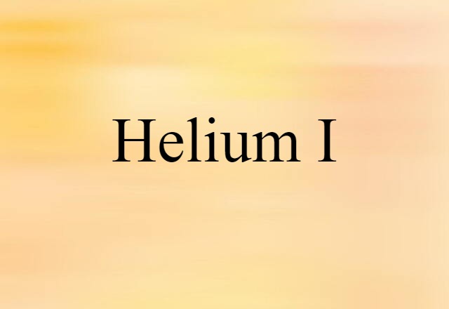 helium I