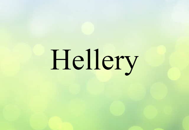 Hellery (noun) Definition, Meaning & Examples