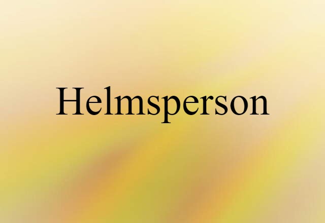 Helmsperson (noun) Definition, Meaning & Examples