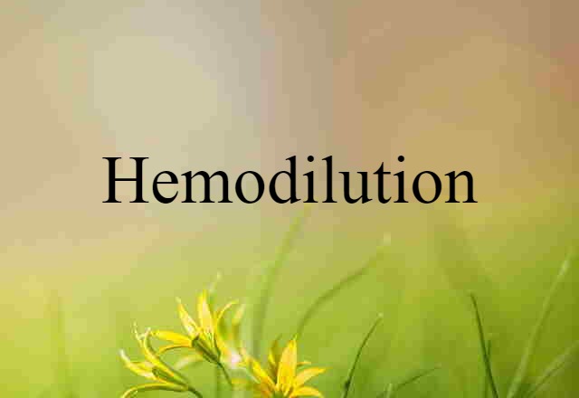 hemodilution