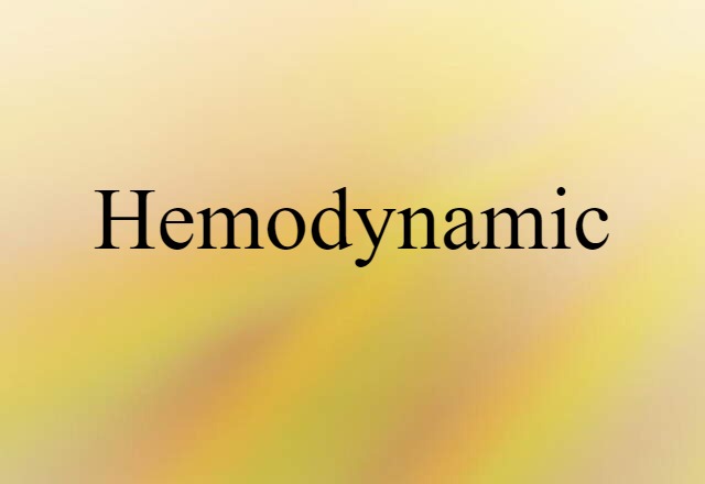 hemodynamic