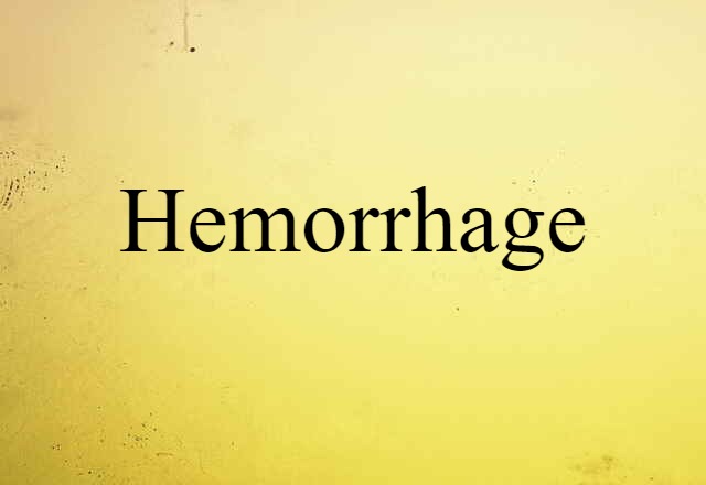 Hemorrhage (noun) Definition, Meaning & Examples