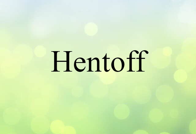 Hentoff