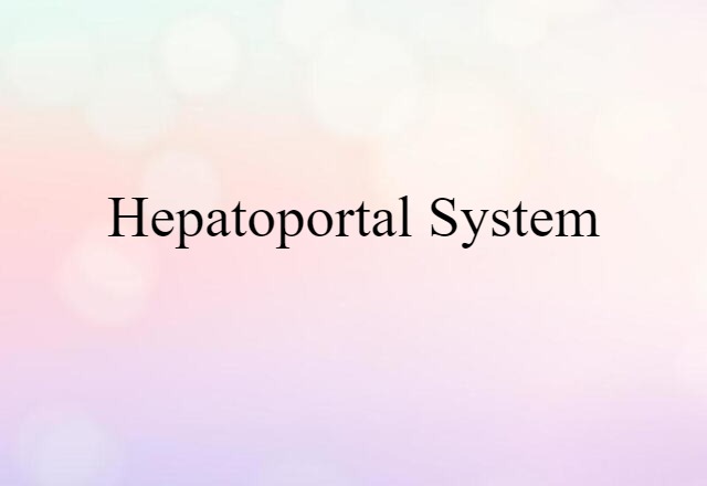 hepatoportal system