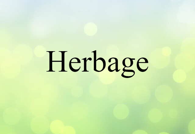 herbage