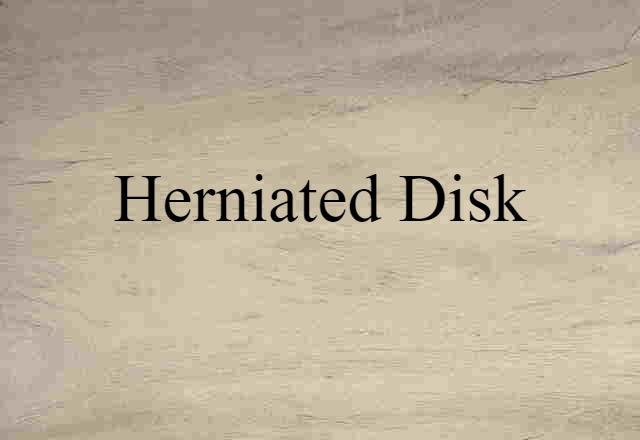 herniated disk