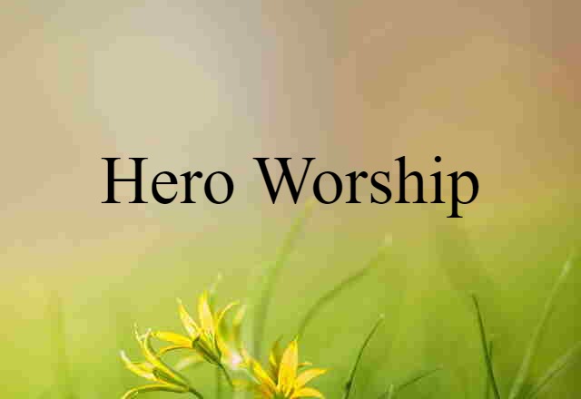 Hero Worship (noun) Definition, Meaning & Examples