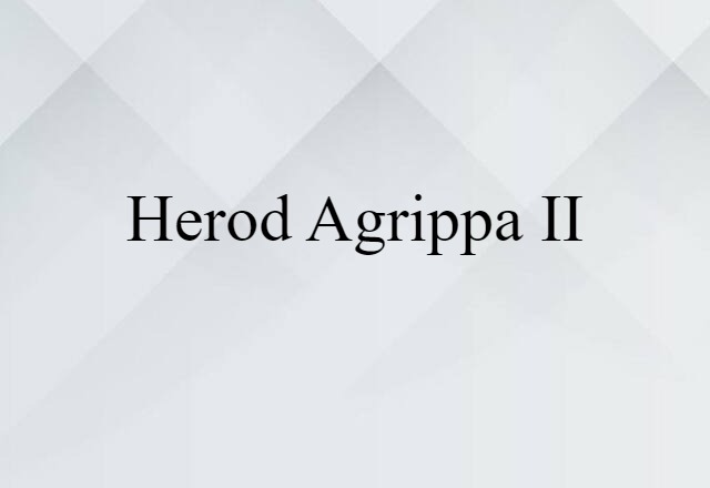 Herod Agrippa II