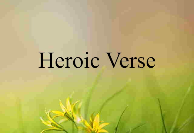 heroic verse