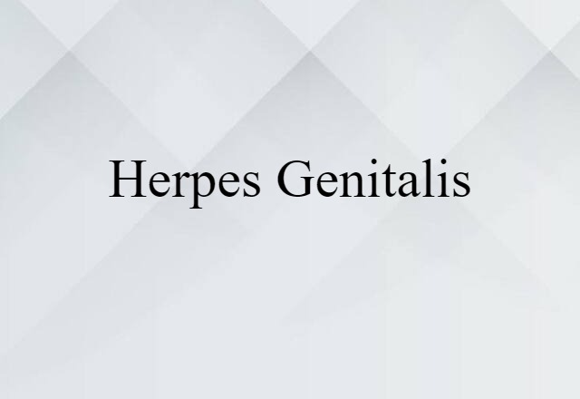 herpes genitalis