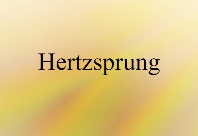 Hertzsprung