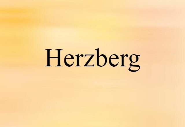 Herzberg (noun) Definition, Meaning & Examples