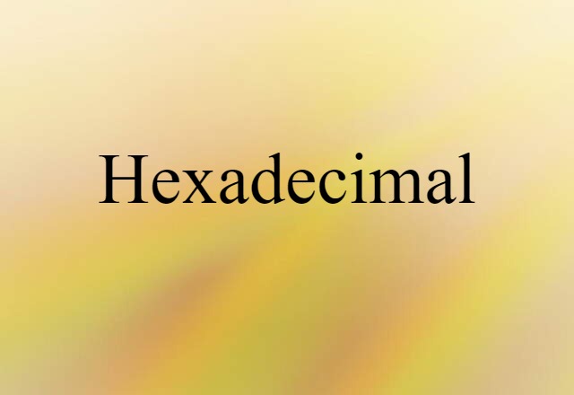 hexadecimal