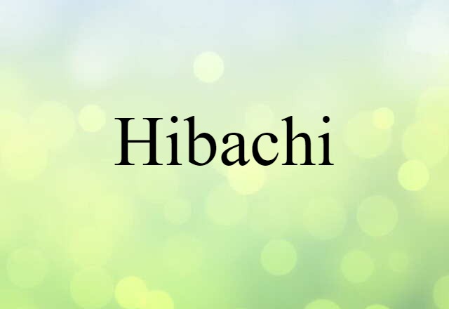 Hibachi (noun) Definition, Meaning & Examples