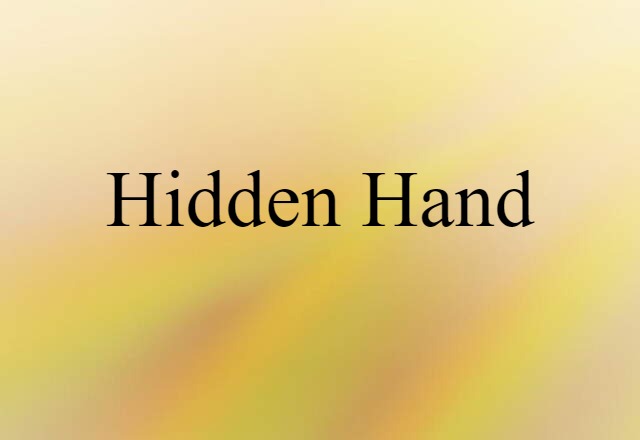 Hidden Hand (noun) Definition, Meaning & Examples