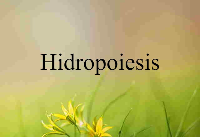 hidropoiesis