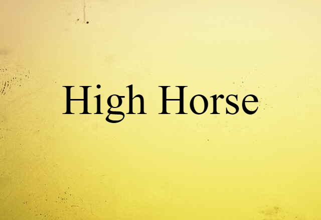 high horse