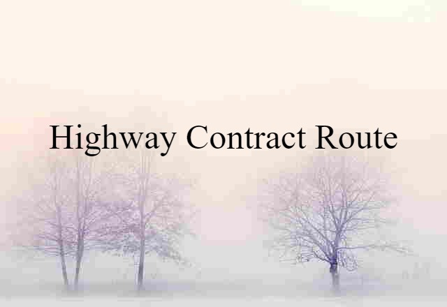 highway contract route