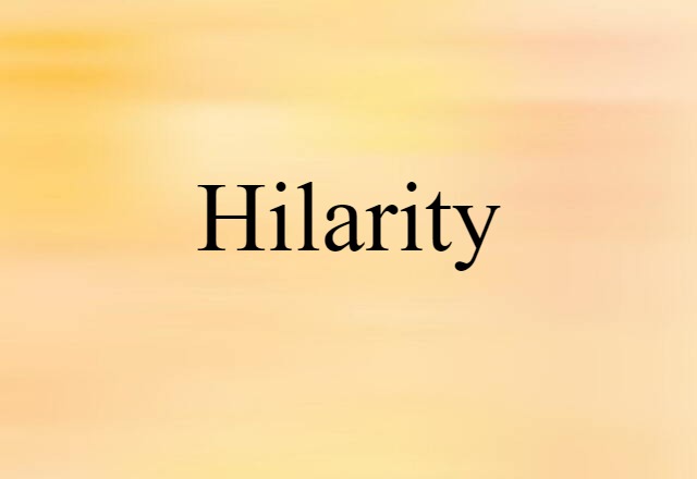 Hilarity (noun) Definition, Meaning & Examples