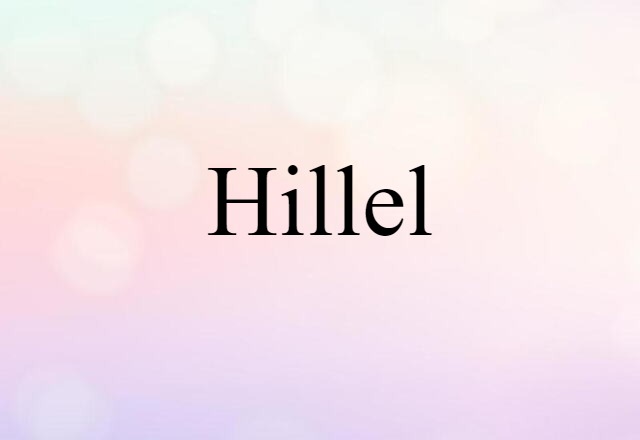 Hillel (noun) Definition, Meaning & Examples