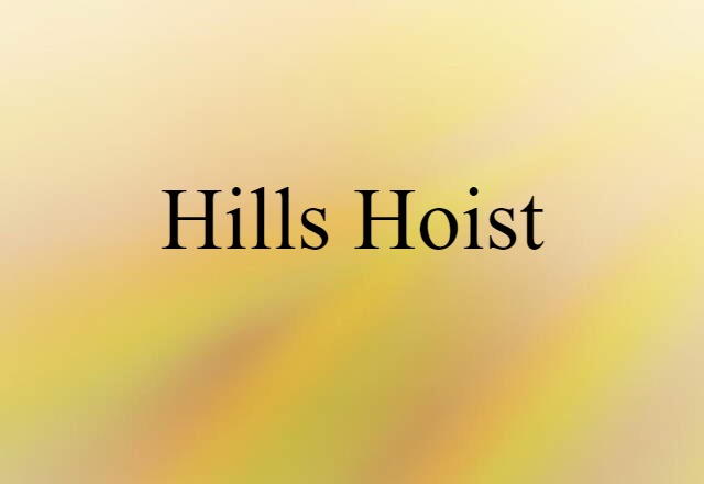 Hills Hoist (noun) Definition, Meaning & Examples