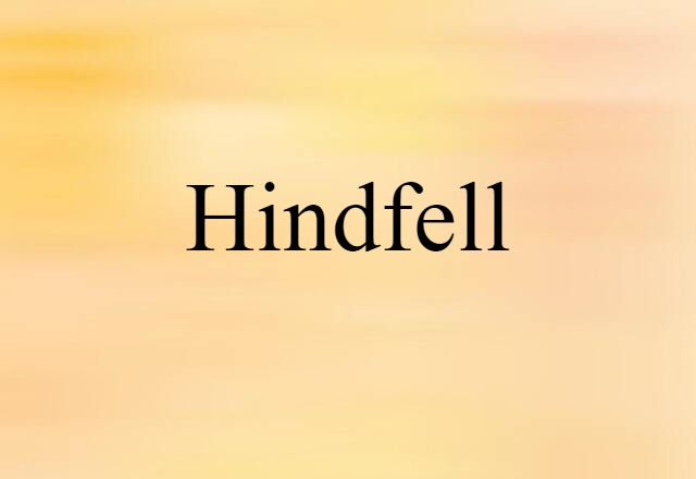 Hindfell (noun) Definition, Meaning & Examples