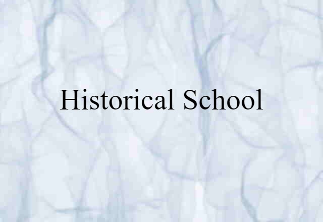 historical school