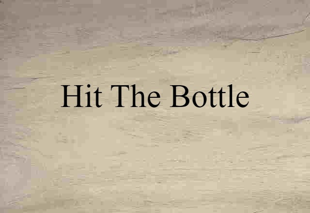 Hit The Bottle (noun) Definition, Meaning & Examples