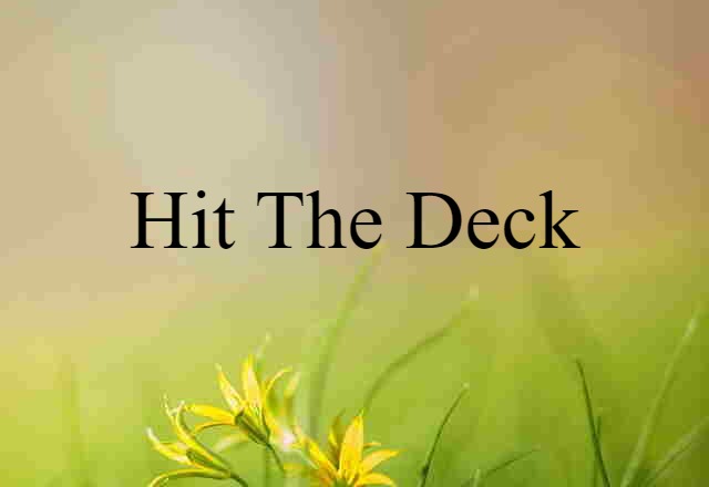 hit the deck