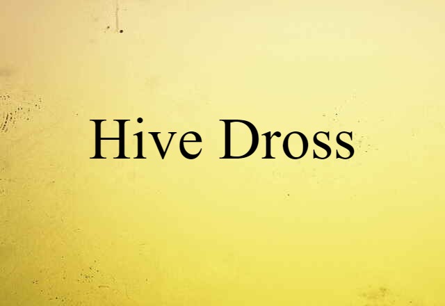 Hive Dross (noun) Definition, Meaning & Examples