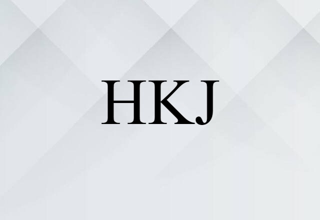 HKJ (noun) Definition, Meaning & Examples