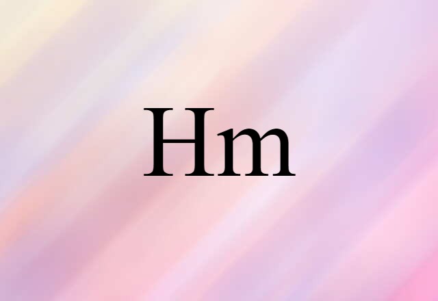 Hm (noun) Definition, Meaning & Examples