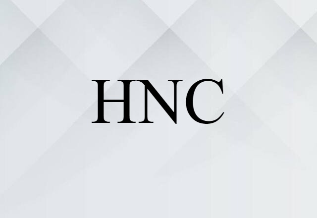 HNC (noun) Definition, Meaning & Examples