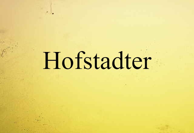 Hofstadter