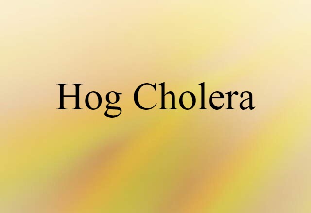 hog cholera